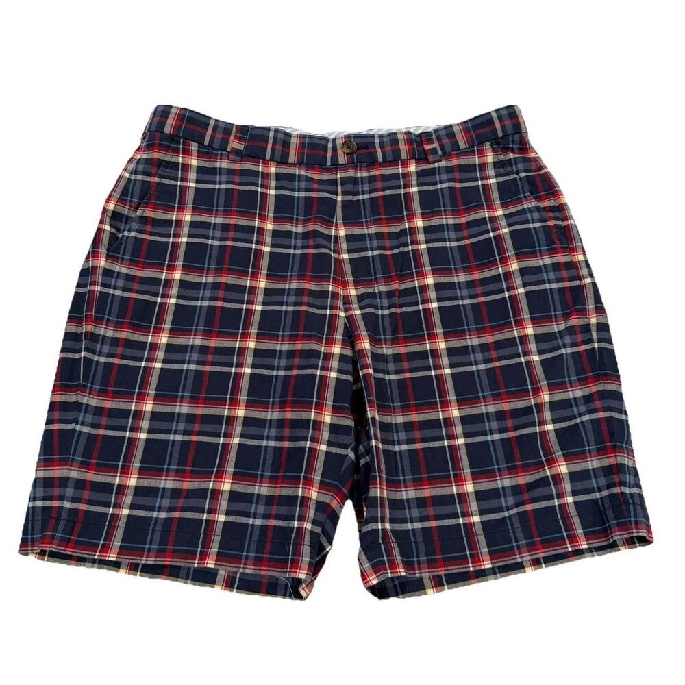 Brooks Brothers Bermuda Shorts Mens 36 Plaid Chino Summer Preppy 77850026